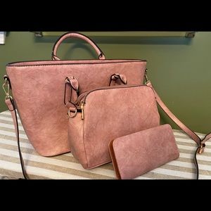 3 piece Purse, crossbody, wallet set